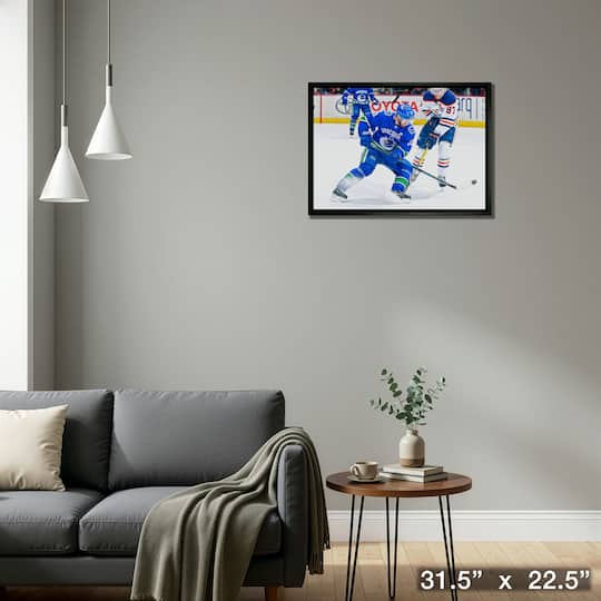 Henrik Sedin 20" x 29" Framed Canvas Vancouver Canucks 31.5" x 22.5"